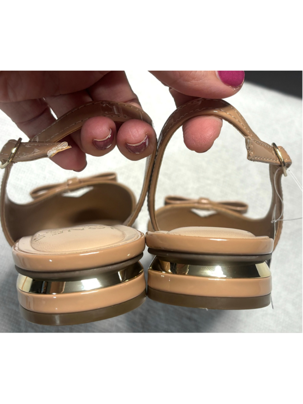 Jones NY Slingback Pointed Toe Flats Nude Preppy Neutral Sz 7.5 NIB "Quantia" - Picture 6 of 9